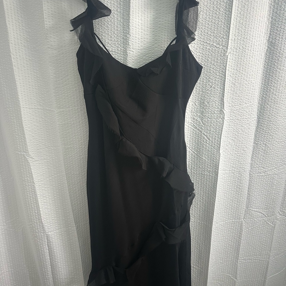 ASOS Elegant Black Ruffle Dress